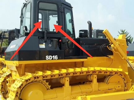 Стекло кузовное правое форточка на Shantui sd 16