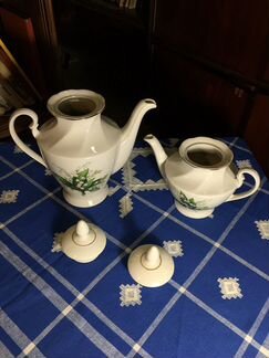 Сервиз кофейный чайный Рига фарфор винтаж