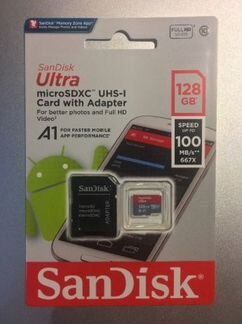 Карта памяти Sandisk Micro sdhc 128Gb 100m/s