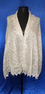 038 Палантин стального цвета