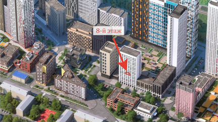 1-к квартира, 43.4 м², 8/19 эт.