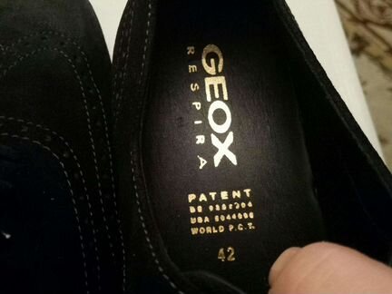 Geox туфли из натурального нубука