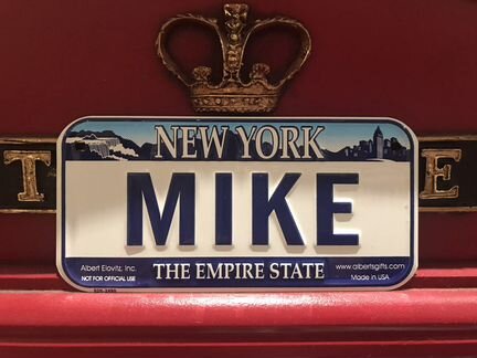 Табличка вывеска жесть металл Mike Михаил New York