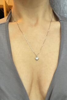 Кулон подвеска сердце серебро