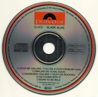 Slade Alive 1972 PolyDor Made in Germany