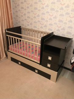 Детская кровать трансформер с маятником