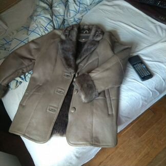 Дубленка женская натуральная с норкой